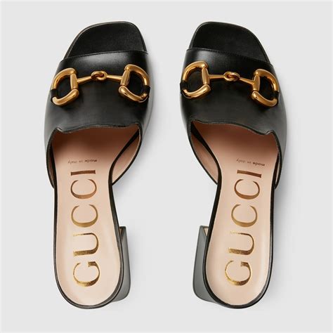 gucci women's horsebit slides|Gucci ladies slides.